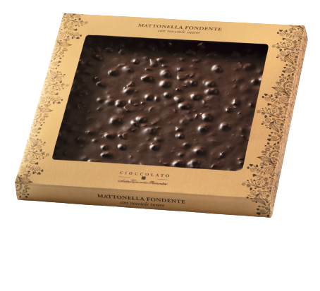 Chocolat noir, éclats de noisettes du Piémont